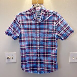 Polo Ralph Lauren Multicolor Plaid Men's Short Sleeve Button Up Slim Fit Shirt